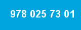 978 025 73 01 978 025 73 01